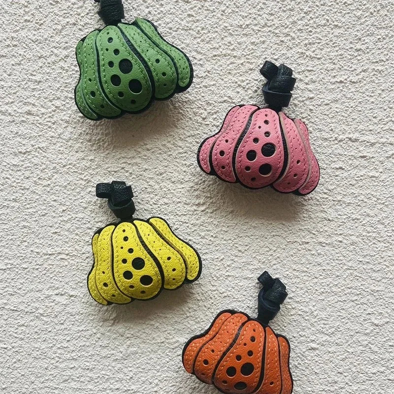 Luxury Design Genuine Leather Handmade Pendant Bag Accessories Cute Car Hangings Keychain Bag Charms Cute Animal Bag Decorations