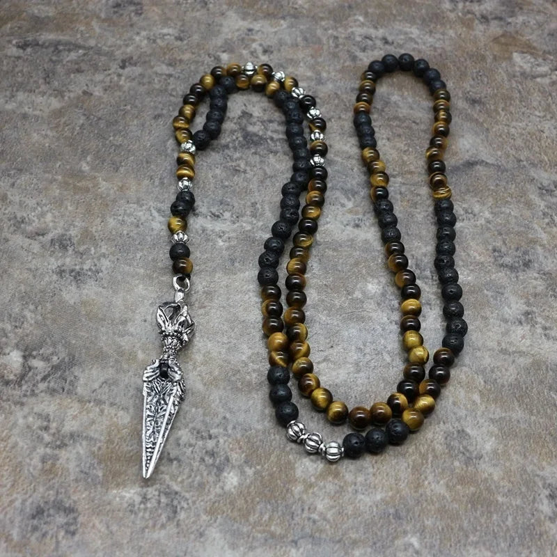European and American Fashion Trends Personalized Beaded Pendant Necklace Accessories Men's and Women's Jewelry