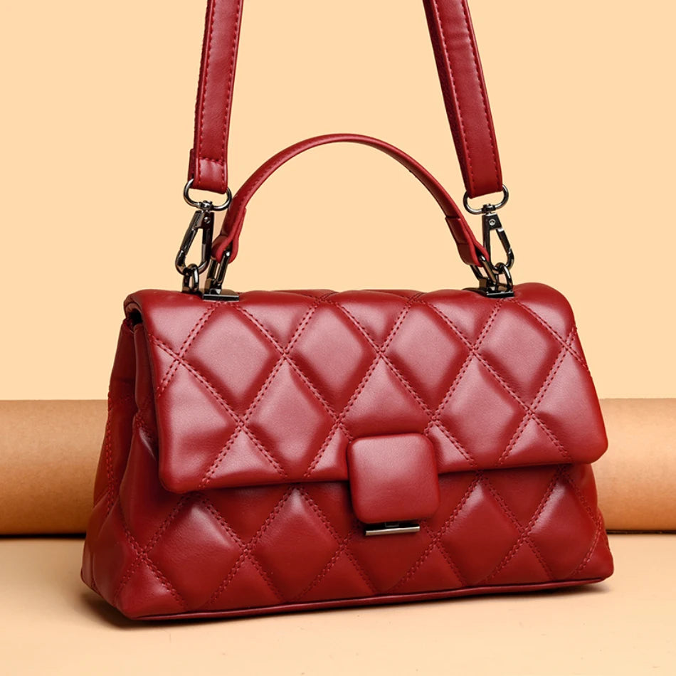 Fashionable Women Handbag Retro Trendy Women's Shoulder Bag High Quality Soft Leather Women's Square Bags Famous Designer Wallet