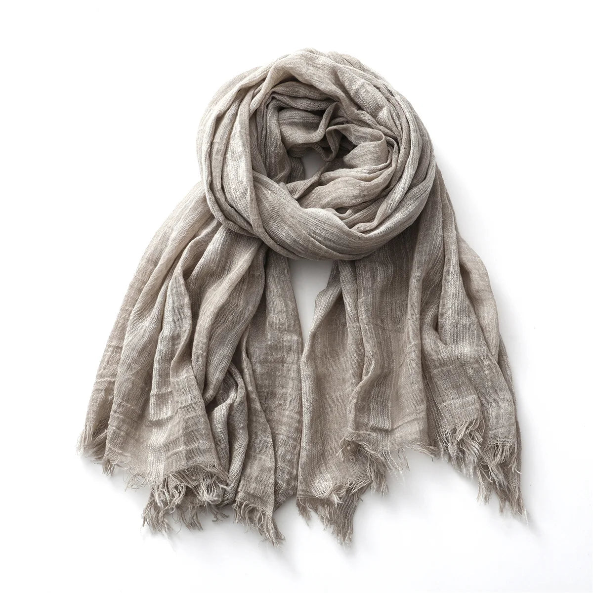 Cotton Linen Striped Scarf for Men Women Soft Warm Neckerchief Short Tassel Scarves Male Accessories Bufandas Shawls