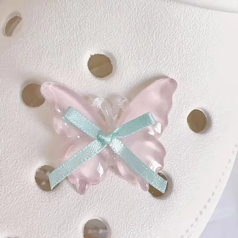 New Bow High-End Feel Ins Style Shoes Accessories DIY Shoe Accessories Beach Shoe Accessories elegant Pink Designs Party Gifts