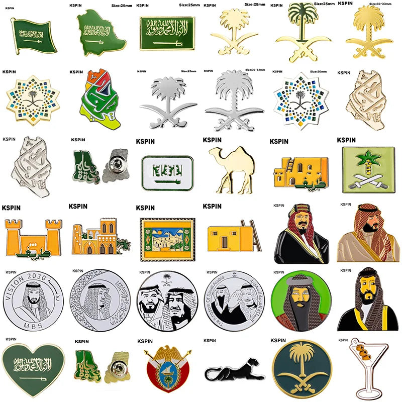 Saudi Arabia Flag Badge Flag Laple Pin Badges Flag Brooch
