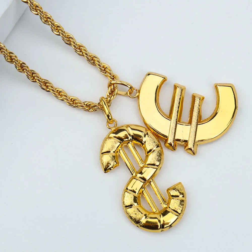 Fashion Necklace For Women Men Dubai Gold Color Jewelry Sets Couple Gift Daily Wear Party Holiday Jewelry Parent Child Set