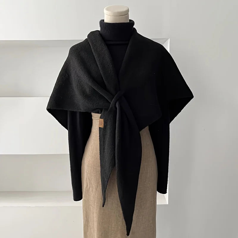 Winter Shawl for Women Elegant Retro Triangle Knitted Scarf Shawl Cardigan Single Shoulder Top Sweater Fashion Versatile Shawl