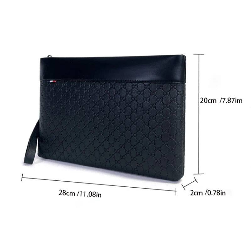 Fashion Business Men Day Clutch Phone Bag High Quality PU Leather Money Handbag Fashion Clutch Bags Casual Male Cardholder Case