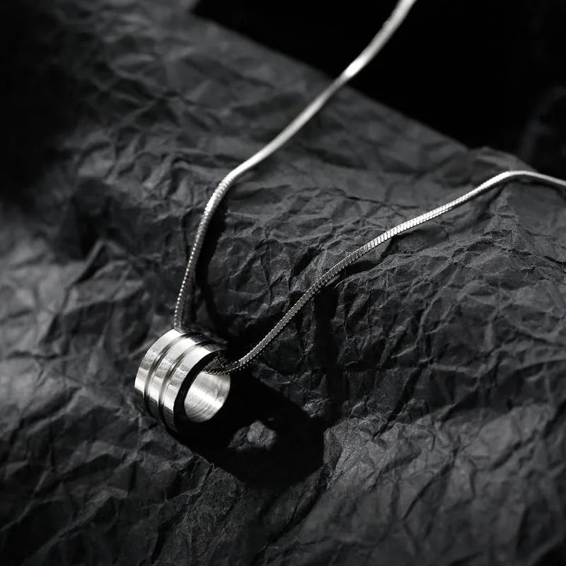 Trendy Neck Jewelry Men Simple Circle Necklace Vintage Stainless Steels Jewelry Collarbone Chain Necklace for Man Чокер