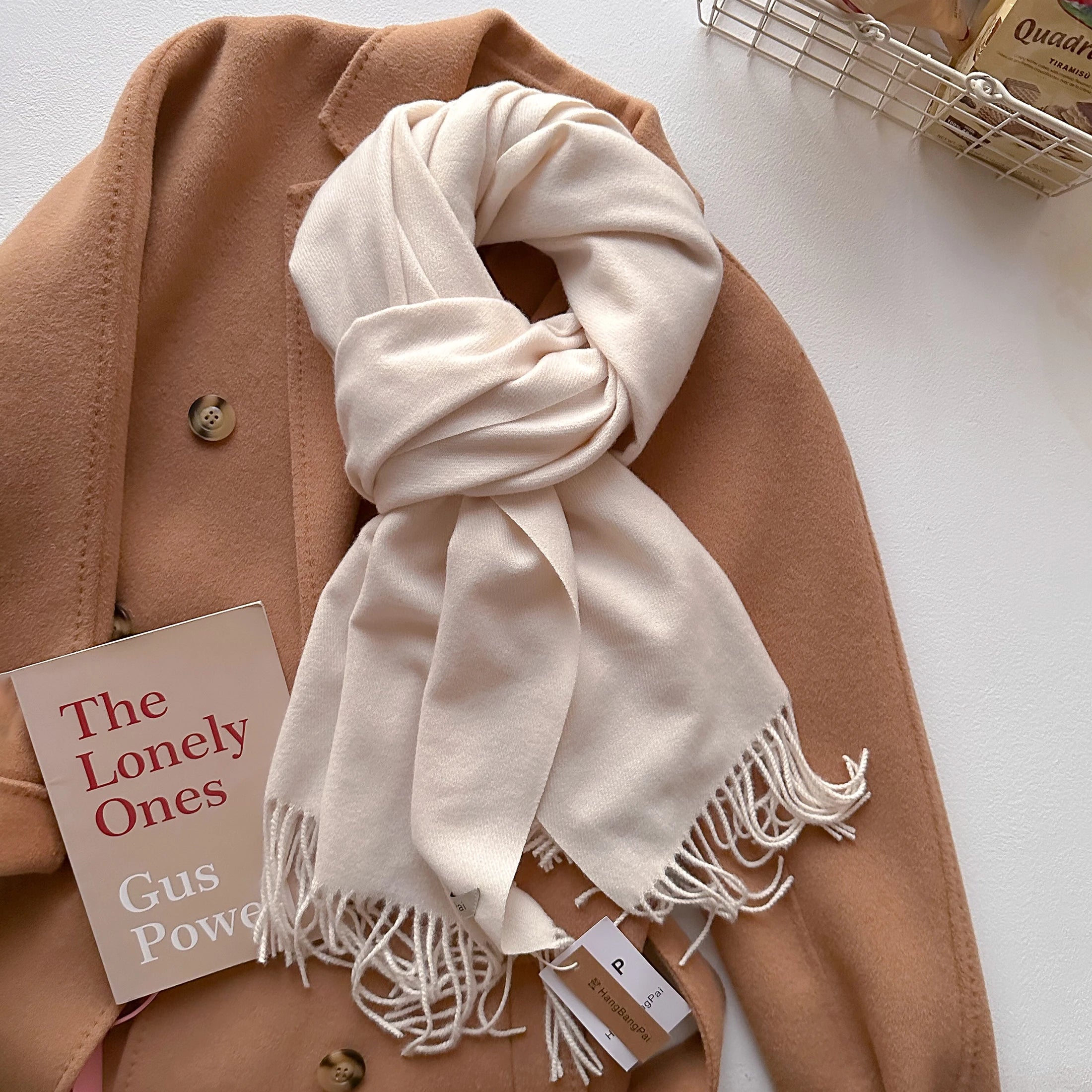 2025 New Winter Wool Scarf For Women Long Warm Cashmere Scarves Hijab Solid Lady Shawl Wrap Female Pashmina Bandana Head Scarfs