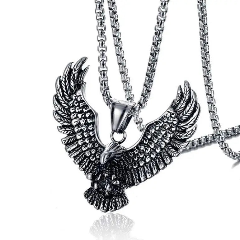Eagle Pendant Punk Necklace Retro Trendy Men's Fashion Popular Accessories