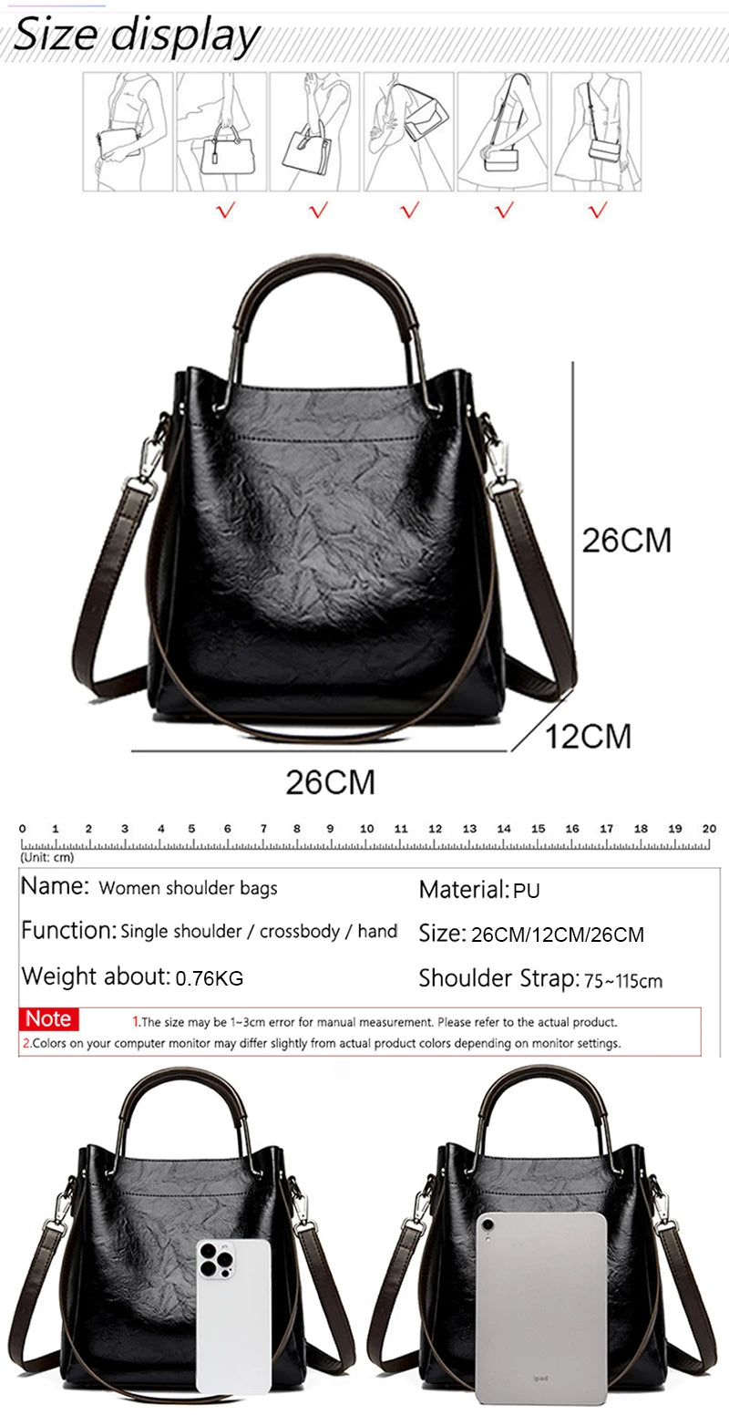 Luxury Handbags Woman Bags Designer Big Shoulder Bags for Women's 2024 Trendy Large Capacity Ladies Leather Hand Casual Tote Bag