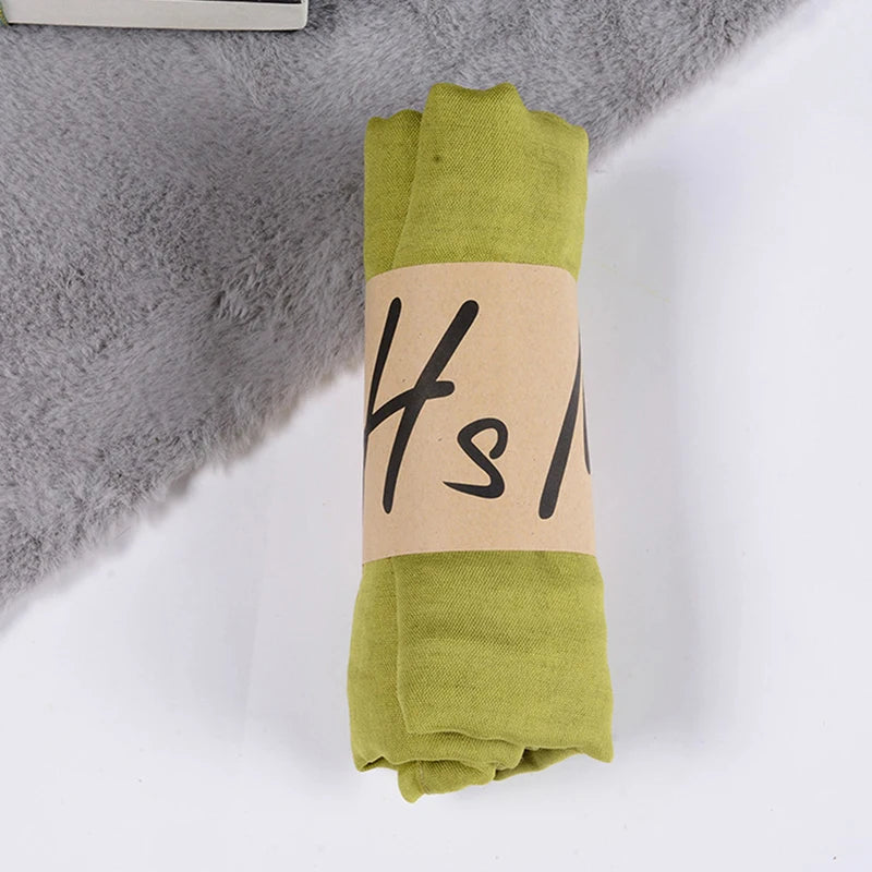 Women's Windproof Scarf Shawl Wearable Blanket Luxury Autumn And Winter Solid Color Cotton Warm Headscarf Gift