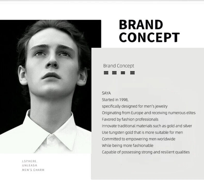 Necklace for Men Natural Turquoise Pendant High end Trendy Brand Tungsten Black Agate Fashion Versatile，Engraving