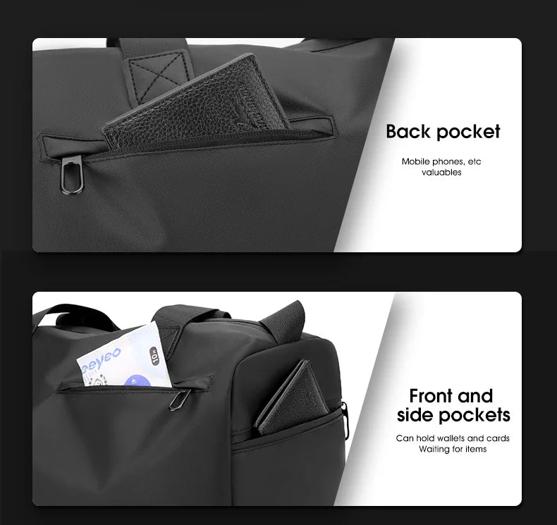 Fashion Travel Bags For Women Large Capacity Men's Sports bag Waterproof Weekend Sac Voyage Female Messenger Bag Dry And Wet