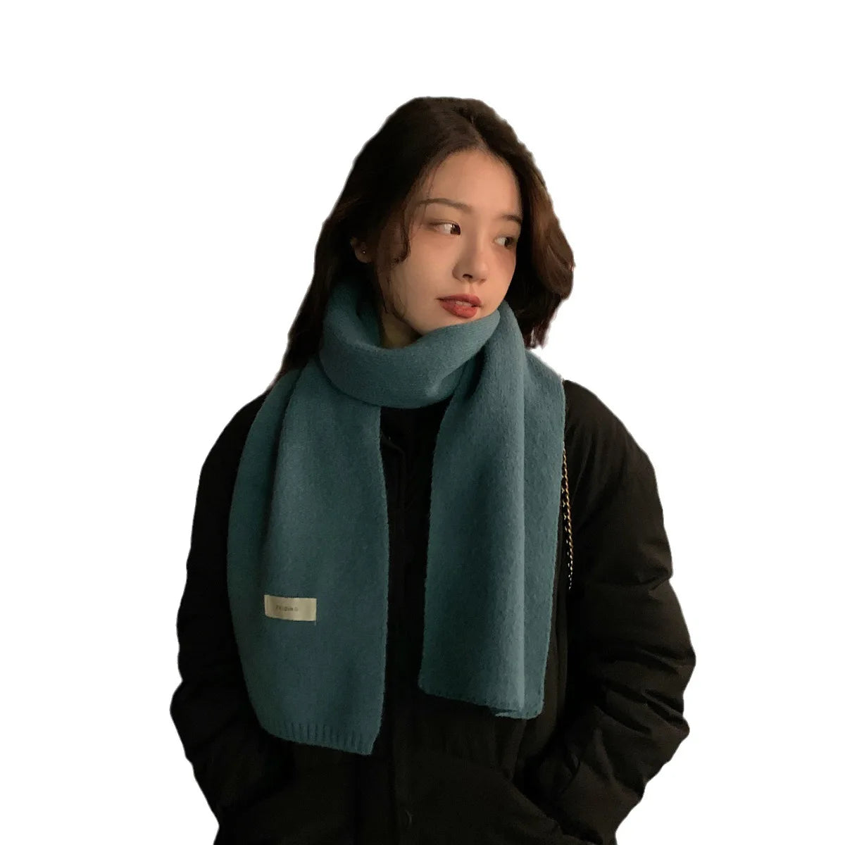 New Knitted Scarf For Women Men Girls Students Autumn Winter Solid Color Cotton Scarves Soft Knitting Shawl Female Wrap Shawls