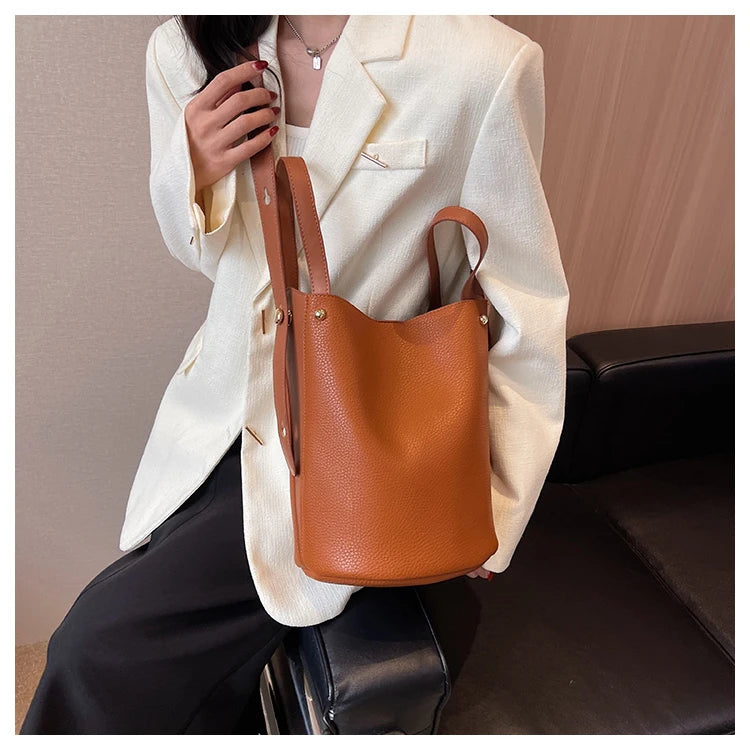 Fashion Trending Brand Luxury Designer Women Bags Female Handbags Solid Bucket Bag For Women 2023 Crossbody Shoulder Bags Totes