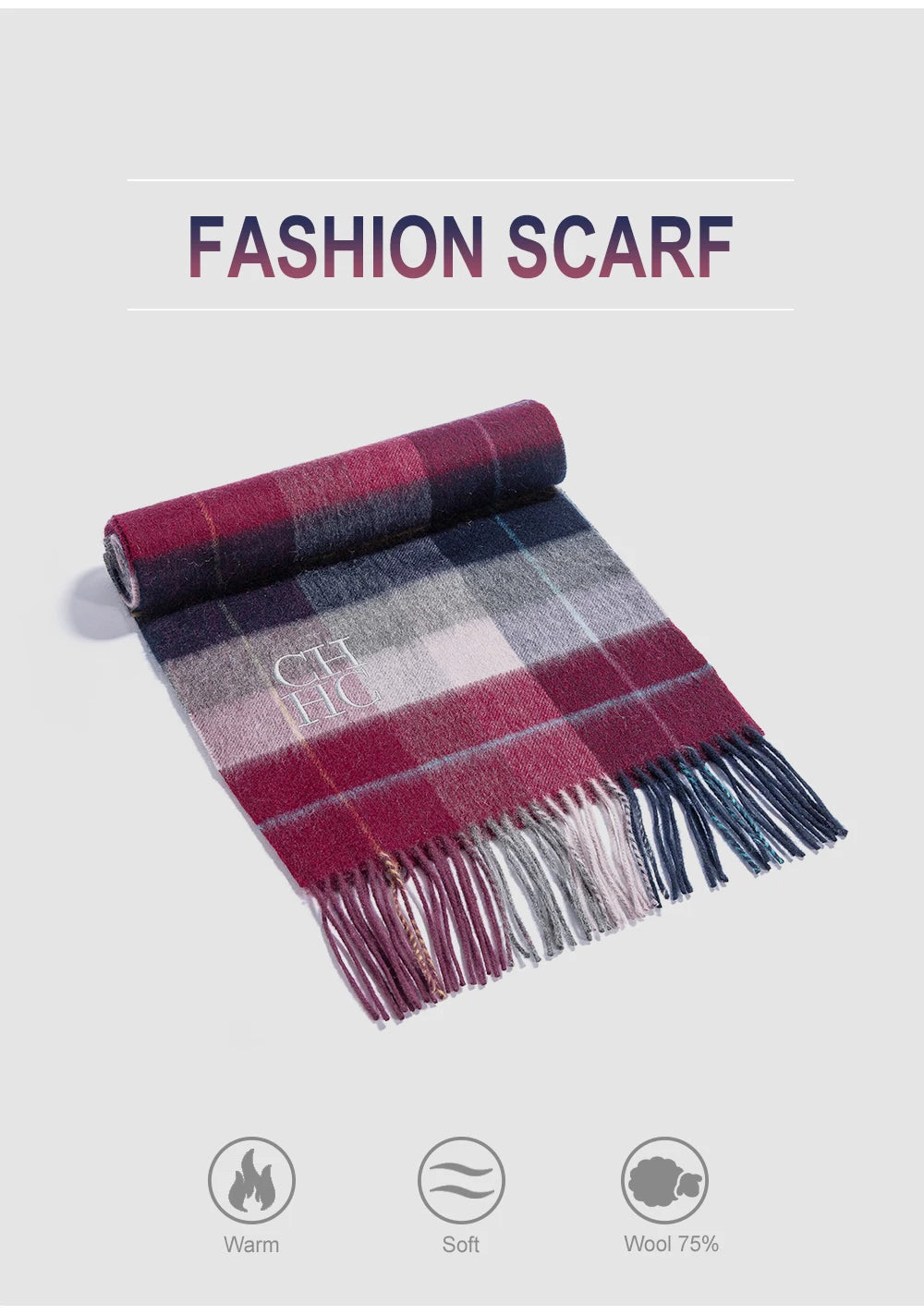 Fashion Men Women Scarf Warm Wool Comfortable Winter Scarf Unisex High Quality Neckerchief Brand Design Popular Couple Muffler