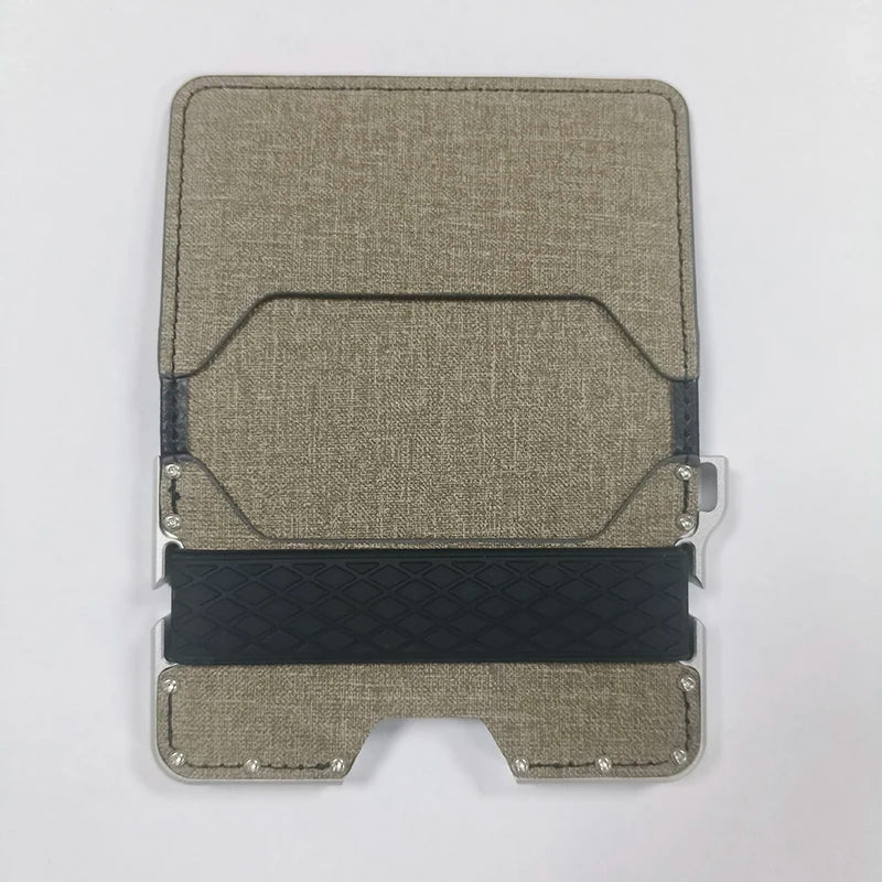 Wallet for Men - Slim Mens Wallet Bifold Wallets Aluminum Credit Card Passport Holder Mens Wallet, RFID Blocking Money Clip Thin