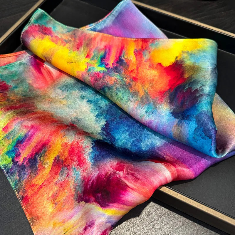 وشاح حريري طبيعي 100%، شال نسائي، أوشحة، أوشحة نسائية، أوشحة، أوشحة جديدة للرقبة والشعر، شال صغير للمكتب، شال باشمينا، حجاب نسائي، باندانا