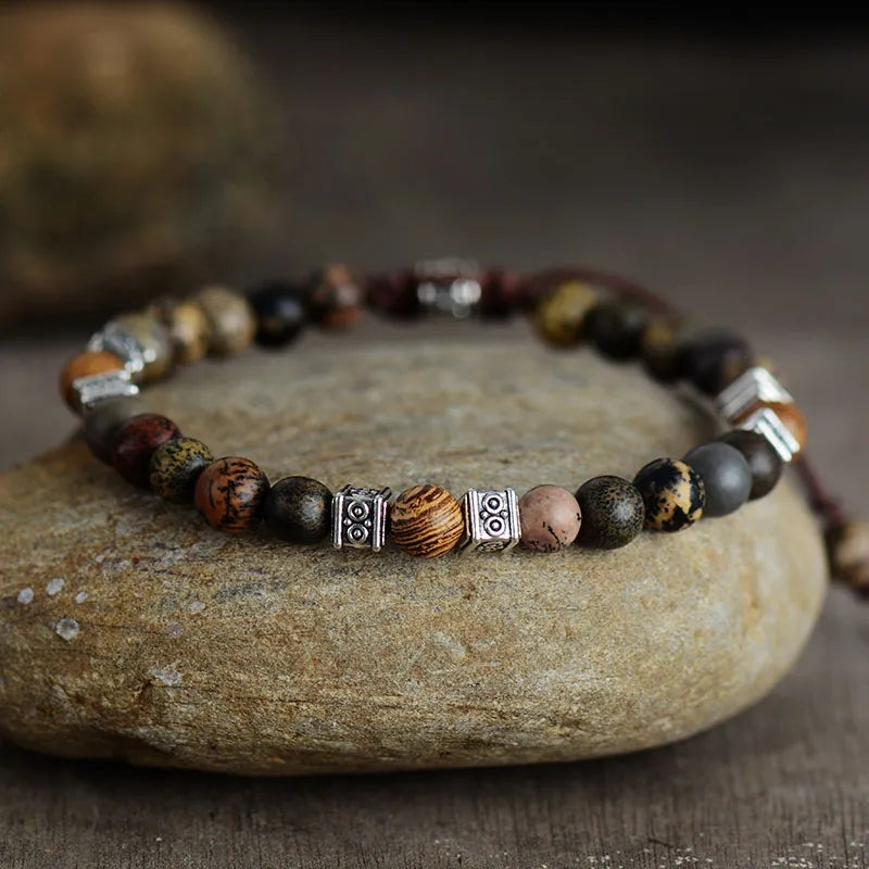 Men Bracelets Steampunk Beads Macrame Bracelet Friendship Lovers Couples Adjustable Bracelet Bijoux Jewelry Wholesale