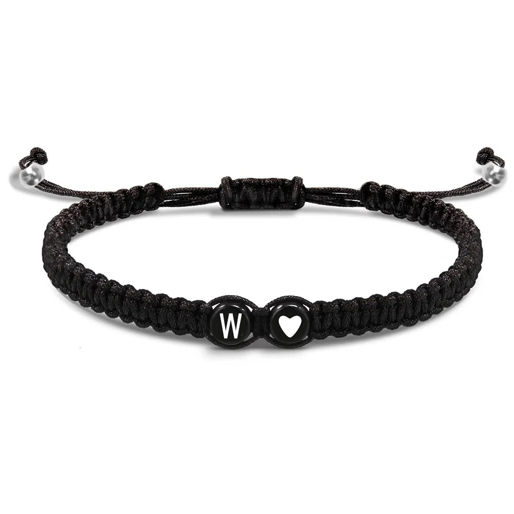 26 Letters Bracelets for Women Teen Girls Adjustable A-Z Initials Braided Bangles Graduation Birthday Gifts Jewelry