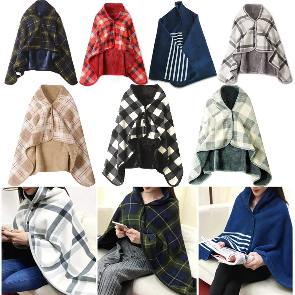 Lady Multifunction Doublelayer Tartan Plaid Blanket Scarf Wrap Shawl Winter Warm шарф женский Elegant Womens Shawl Scarf Winter