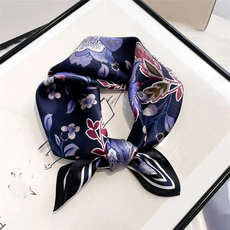 100% Real Silk Scarf Women Shawls Wraps Ladies Foulard Scarves New Neck Hair Small Office Pashmina Female Hijab Bandana шарфи