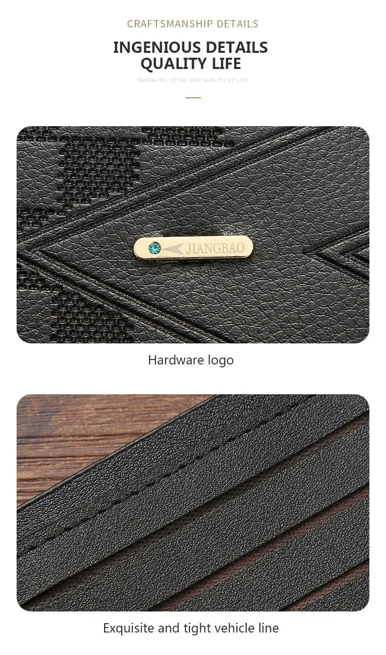 Men's Wallet Casual Short Wallets Youth Fashion Soft PU Leather Business Credit ID Card Holder Billfold Purse Mini Money Bag