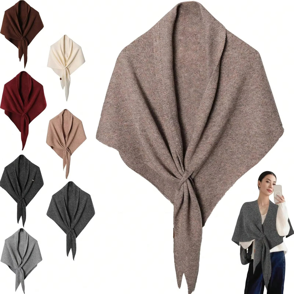 Winter Shawl for Women Elegant Retro Triangle Knitted Scarf Shawl Cardigan Single Shoulder Top Sweater Fashion Versatile Shawl