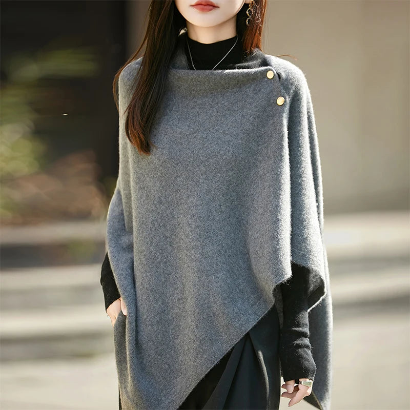 WinvyNee Winter Women's Long Solid Shawl Wraps 100% Wool Scarf Women Luxury Buttons Warm Thick Soft Scarves for ladies G1673004