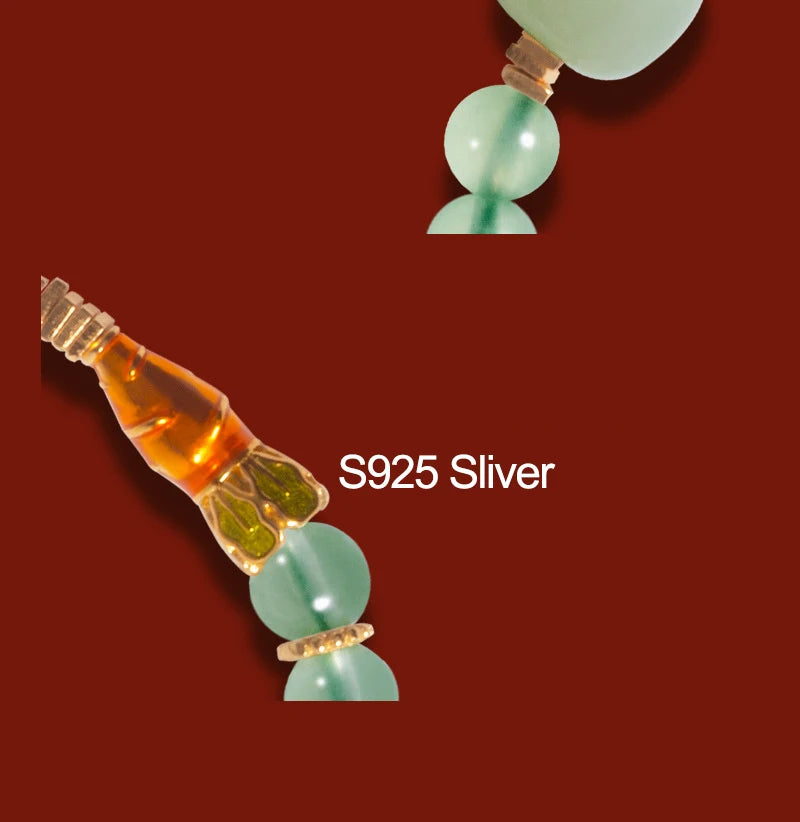 Women's Handmade Bracelet Round Beads With S925 Silver Gold-Plated Enamel - Multiple Styles Straight For Birthday Gift