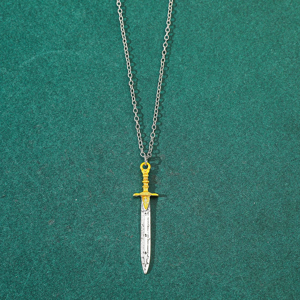 Sword Necklace for Men and Women, Vintage Jewelry, Party, Halloween, Club, Gift