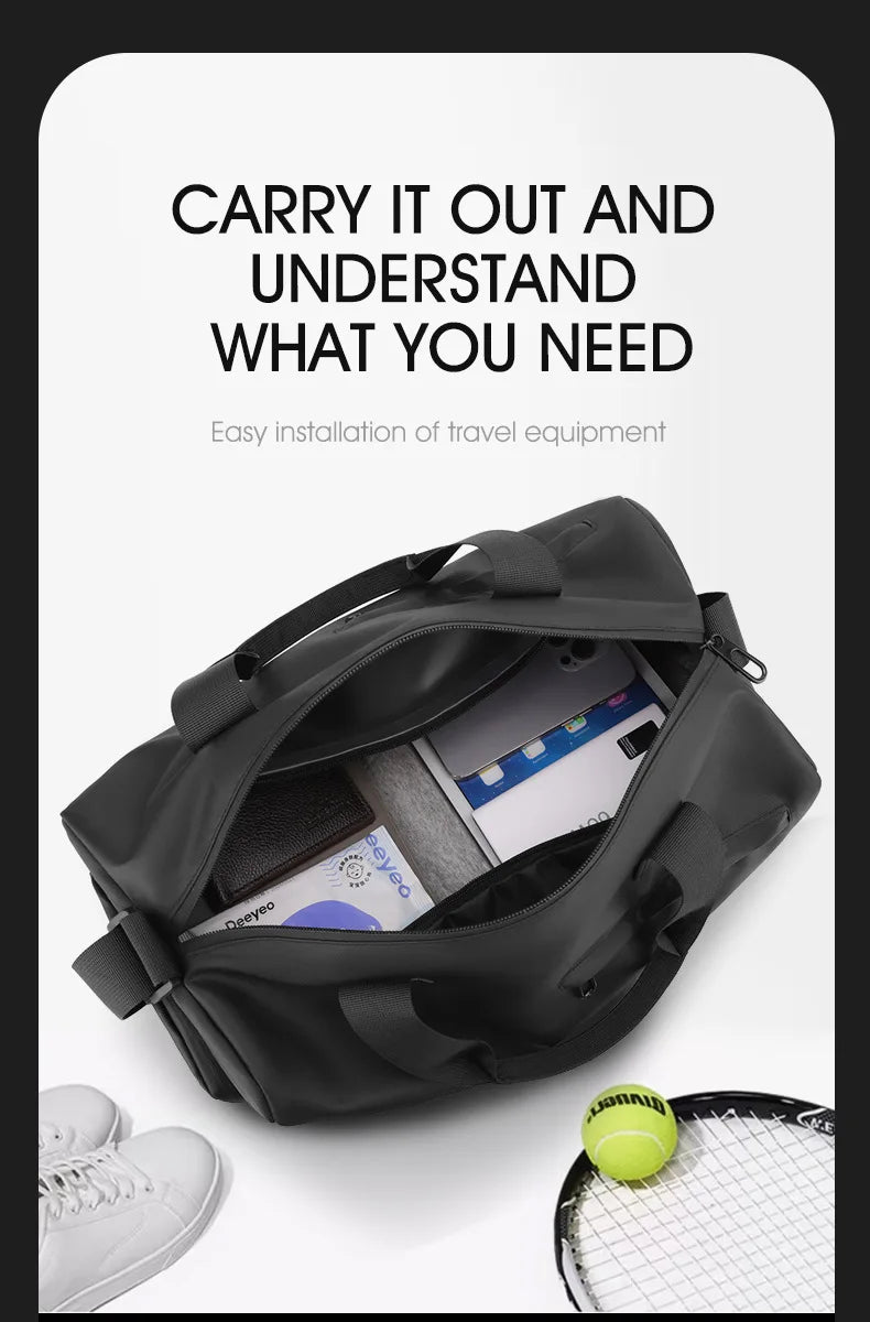 Fashion Travel Bags For Women Large Capacity Men's Sports bag Waterproof Weekend Sac Voyage Female Messenger Bag Dry And Wet