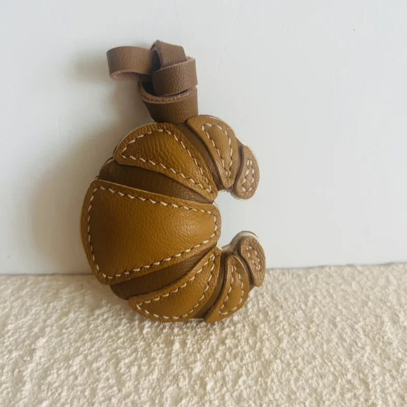 Luxury Design Genuine Leather Handmade Pendant Bag Accessories Cute Car Hangings Keychain Bag Charms Cute Animal Bag Decorations