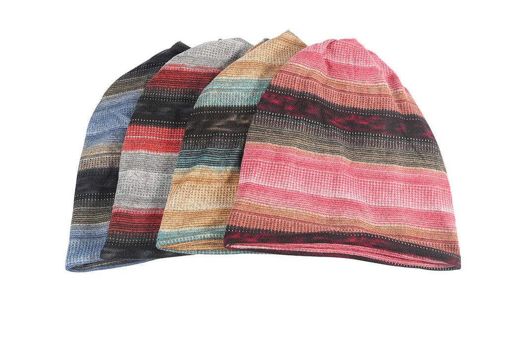 Graffiti scarf dual purpose hood,High quality of female and Men's cap, Baotou Hat, breathable sleeping hat,Striped Bohemian hat