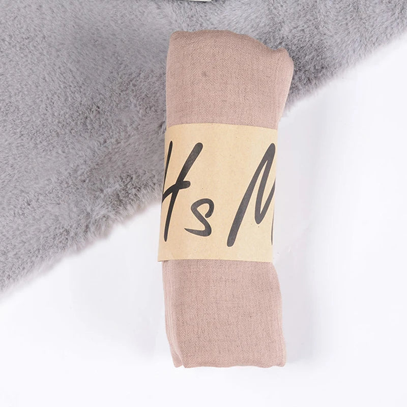 Women's Windproof Scarf Shawl Wearable Blanket Luxury Autumn And Winter Solid Color Cotton Warm Headscarf Gift