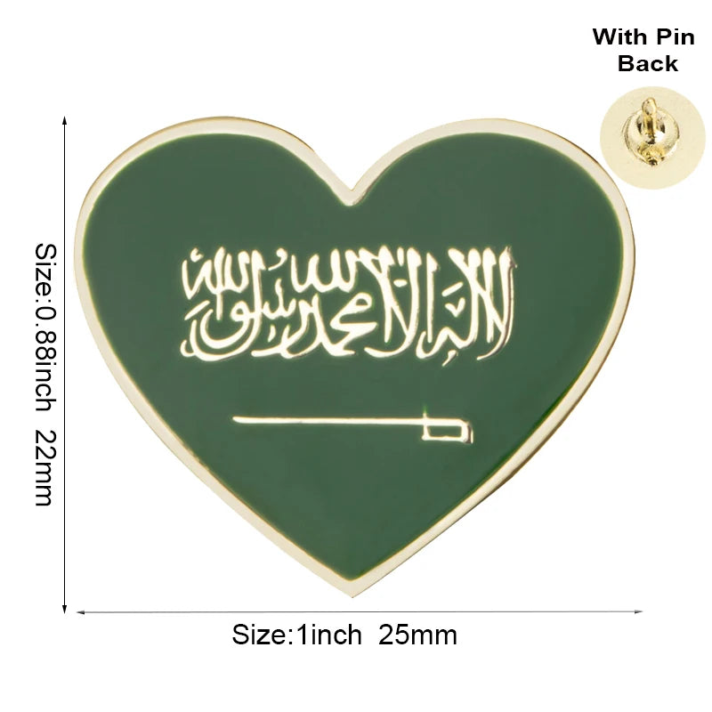 Saudi Arabia Flag Badge Flag Laple Pin Badges Flag Brooch