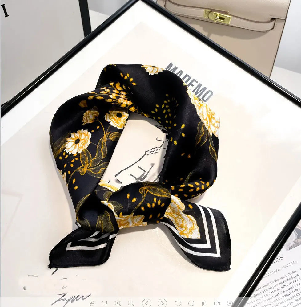 100% Real Silk Scarf Women Shawls Wraps Ladies Foulard Scarves New Neck Hair Small Office Pashmina Female Hijab Bandana шарфи