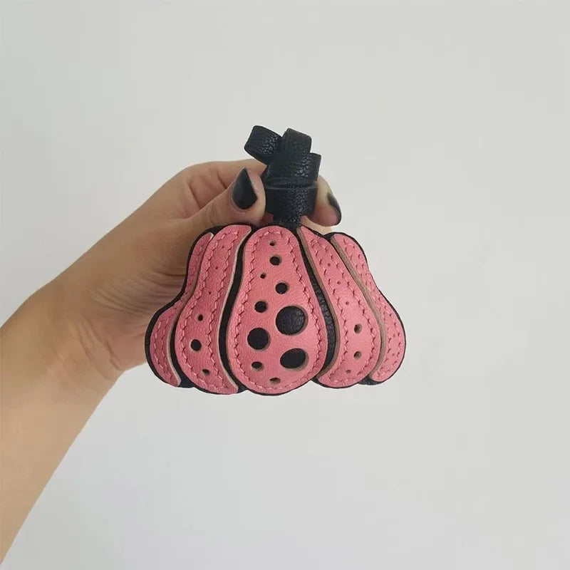 Luxury Design Genuine Leather Handmade Pendant Bag Accessories Cute Car Hangings Keychain Bag Charms Cute Animal Bag Decorations
