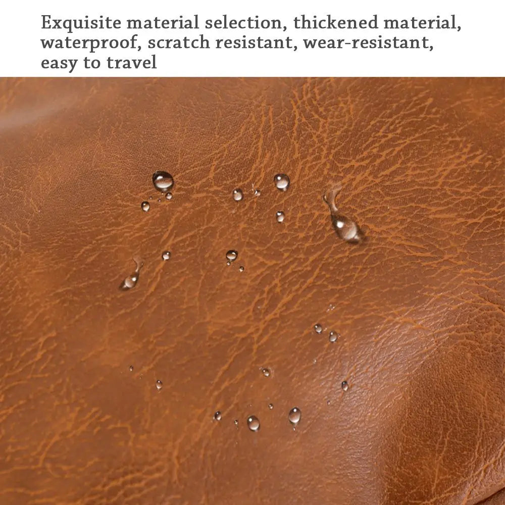 Fashion Men Bags Leather Chest Shoulder Crossbody Bag Zipper Pack Sling Shoulder Bag Outdoor Travel Bags