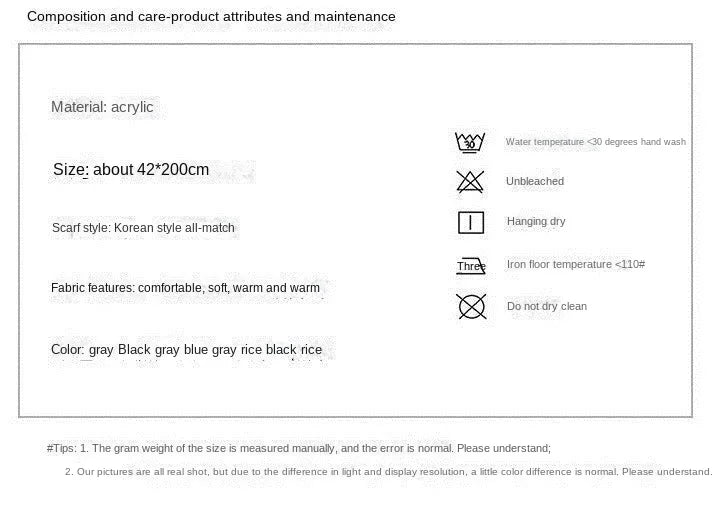 Fashion Classic Men Scarf Korean Version Warm Knitted Thick Thermal Simple Solid Muffler Winter Long Soft Windproof Scarves Male