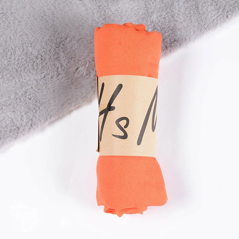 Women's Windproof Scarf Shawl Wearable Blanket Luxury Autumn And Winter Solid Color Cotton Warm Headscarf Gift