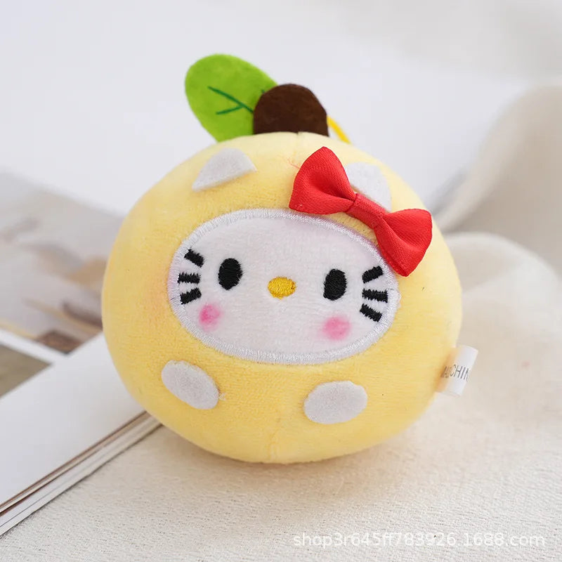 Sanrio My Melody Hello Kitty Plush Keychain Doll Cartoon Backpack Decoration Car Keys Pendant Girls Christmas Halloween Gifts
