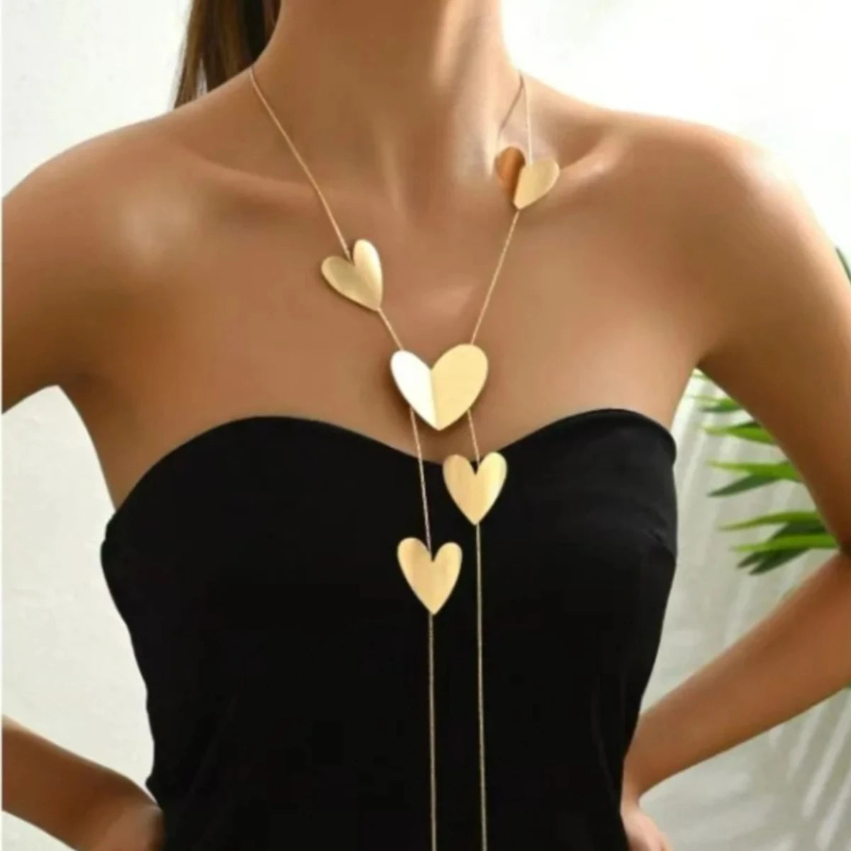 Long Necklace for Women Fashion Temperament Large Round Piece Personality Simple Collarbone Chain