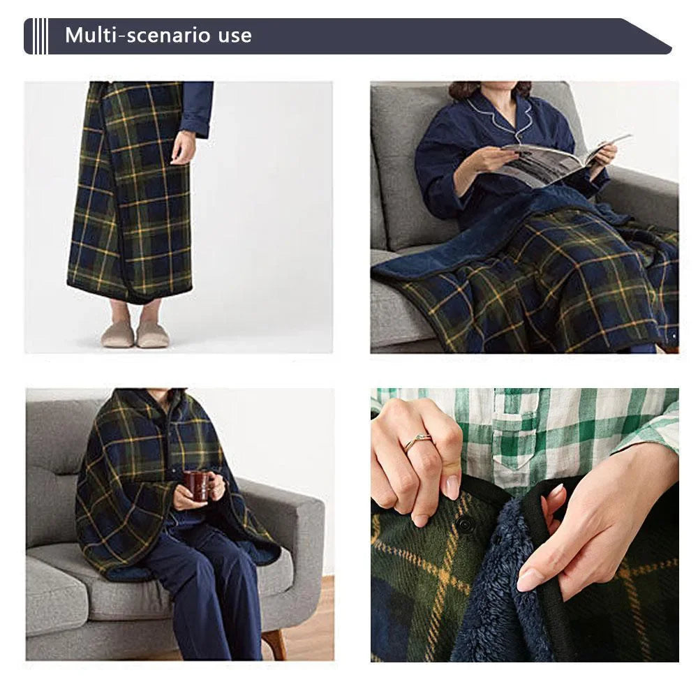 Lady Multifunction Doublelayer Tartan Plaid Blanket Scarf Wrap Shawl Winter Warm шарф женский Elegant Womens Shawl Scarf Winter