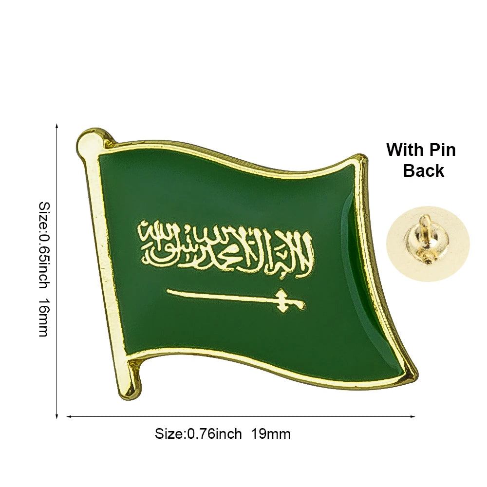 Saudi Arabia Flag Badge Flag Laple Pin Badges Flag Brooch