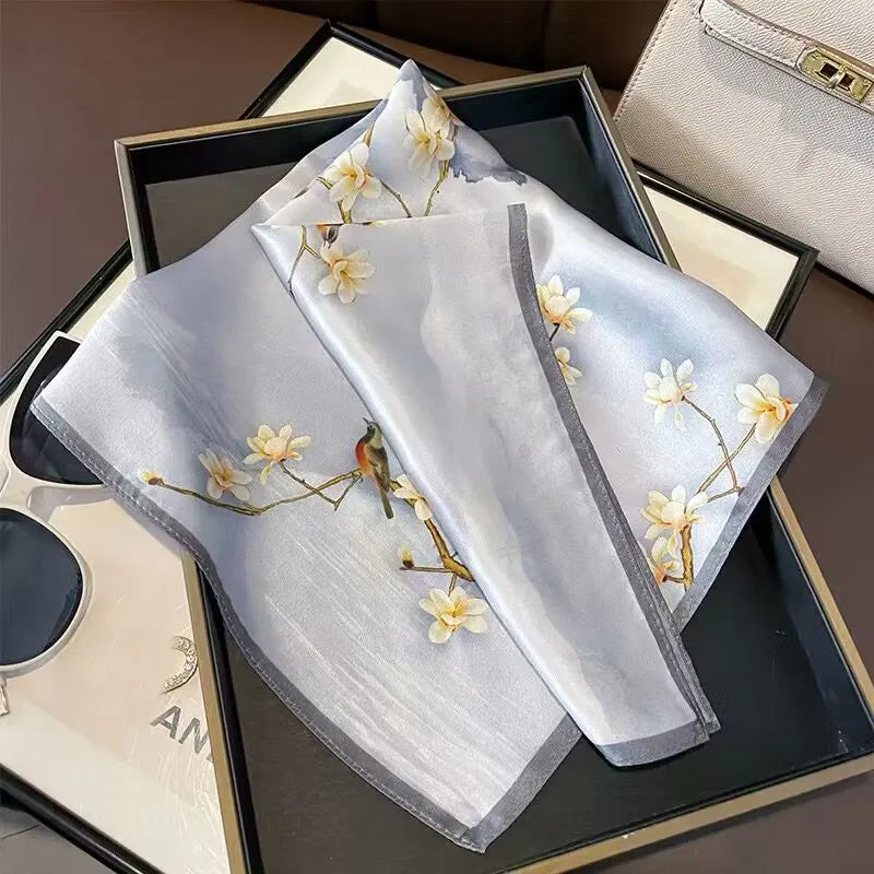 وشاح حريري طبيعي 100%، شال نسائي، أوشحة، أوشحة نسائية، أوشحة، أوشحة جديدة للرقبة والشعر، شال صغير للمكتب، شال باشمينا، حجاب نسائي، باندانا