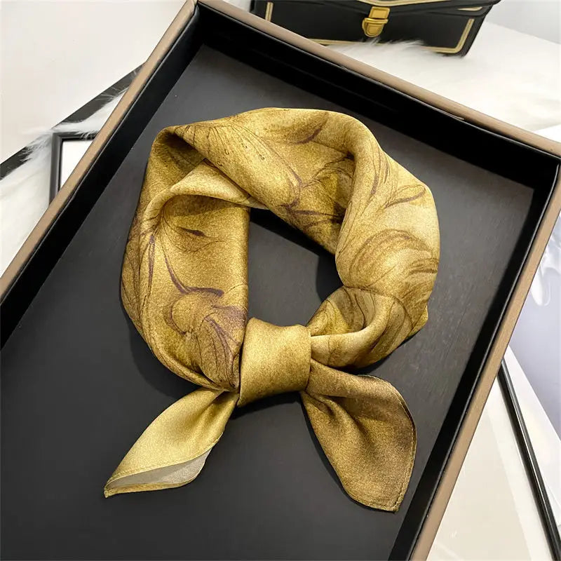 100% Real Silk Scarf Women Shawls Wraps Ladies Foulard Scarves New Neck Hair Small Office Pashmina Female Hijab Bandana шарфи