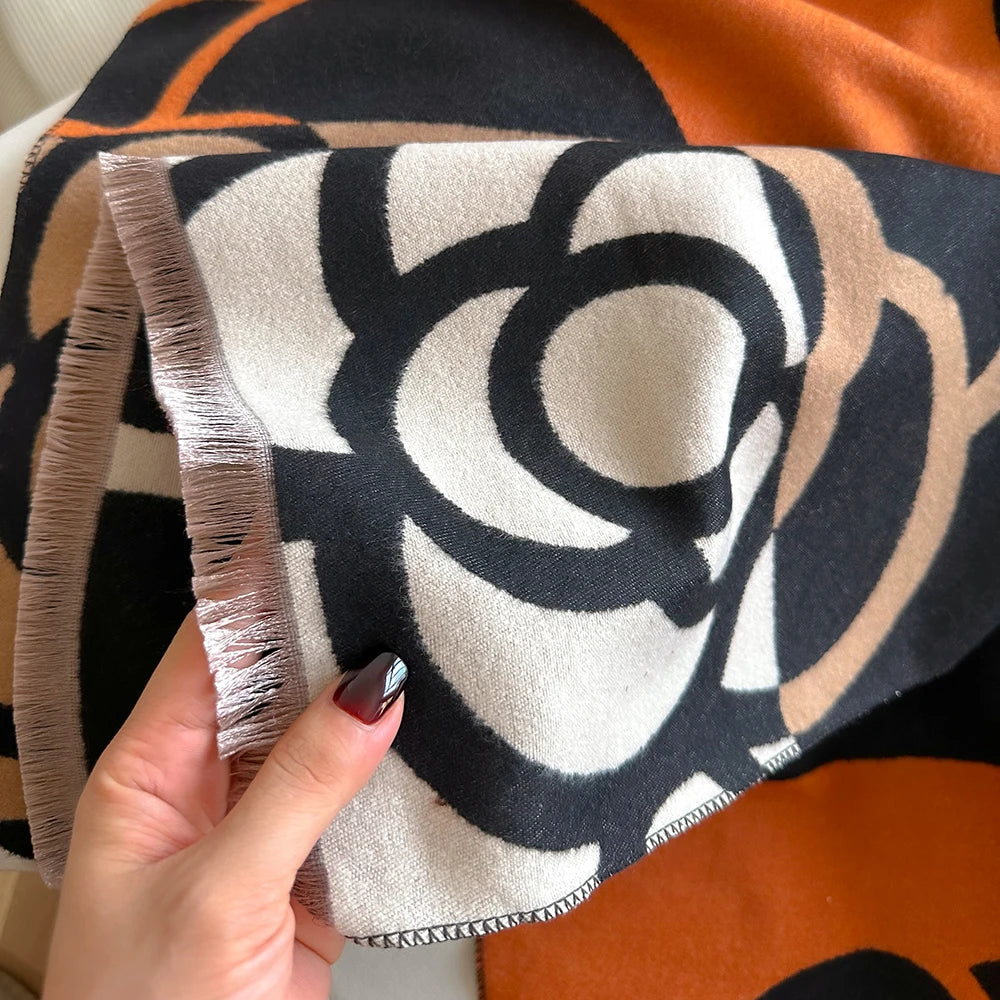 Cashmere Scarf for Women Thick Warm Winter Blanket Brand Female Luxury Quality Shawl Wrap Bufanda 2024 Poncho Echarpe Pashmina