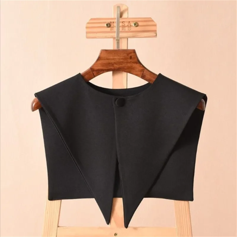 Women's Outerwear Shawl Pointed Collar Decorative Versatile Navy Collar Faux Collar Scarf Hollow Out Shawl Elegant Wraps