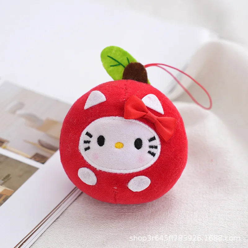 Sanrio My Melody Hello Kitty Plush Keychain Doll Cartoon Backpack Decoration Car Keys Pendant Girls Christmas Halloween Gifts
