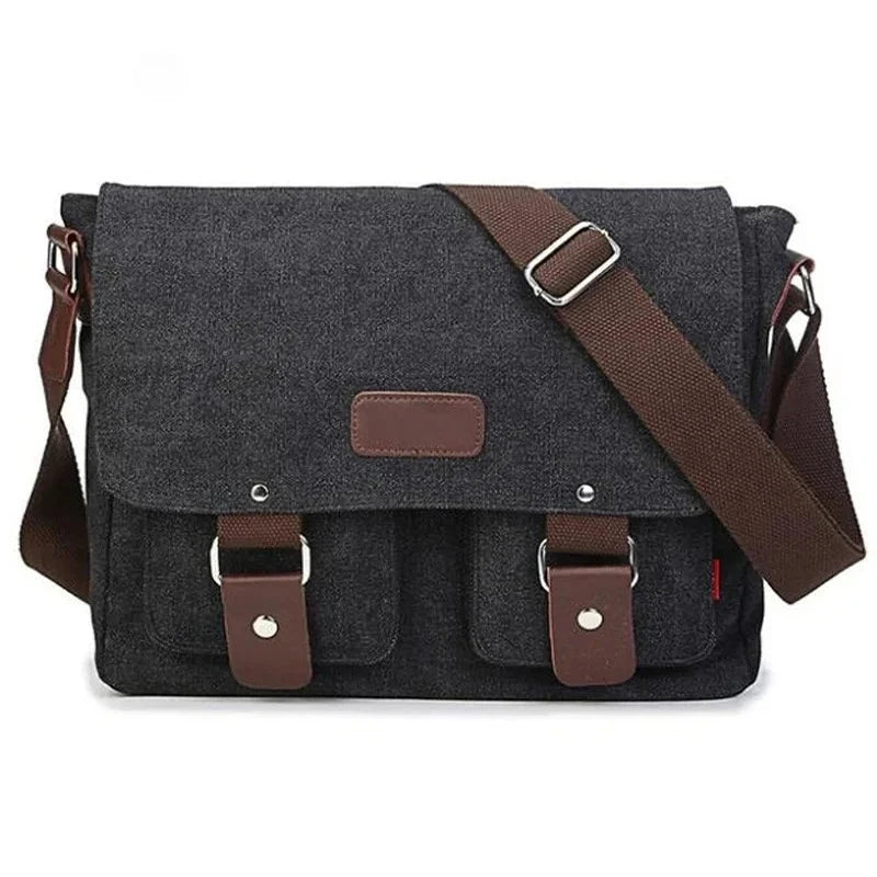 New Fashion Men Vintage Canvas Bag Casual Crossbody Bag for Men Messenger Bag Man Travel Shoulder Bags
